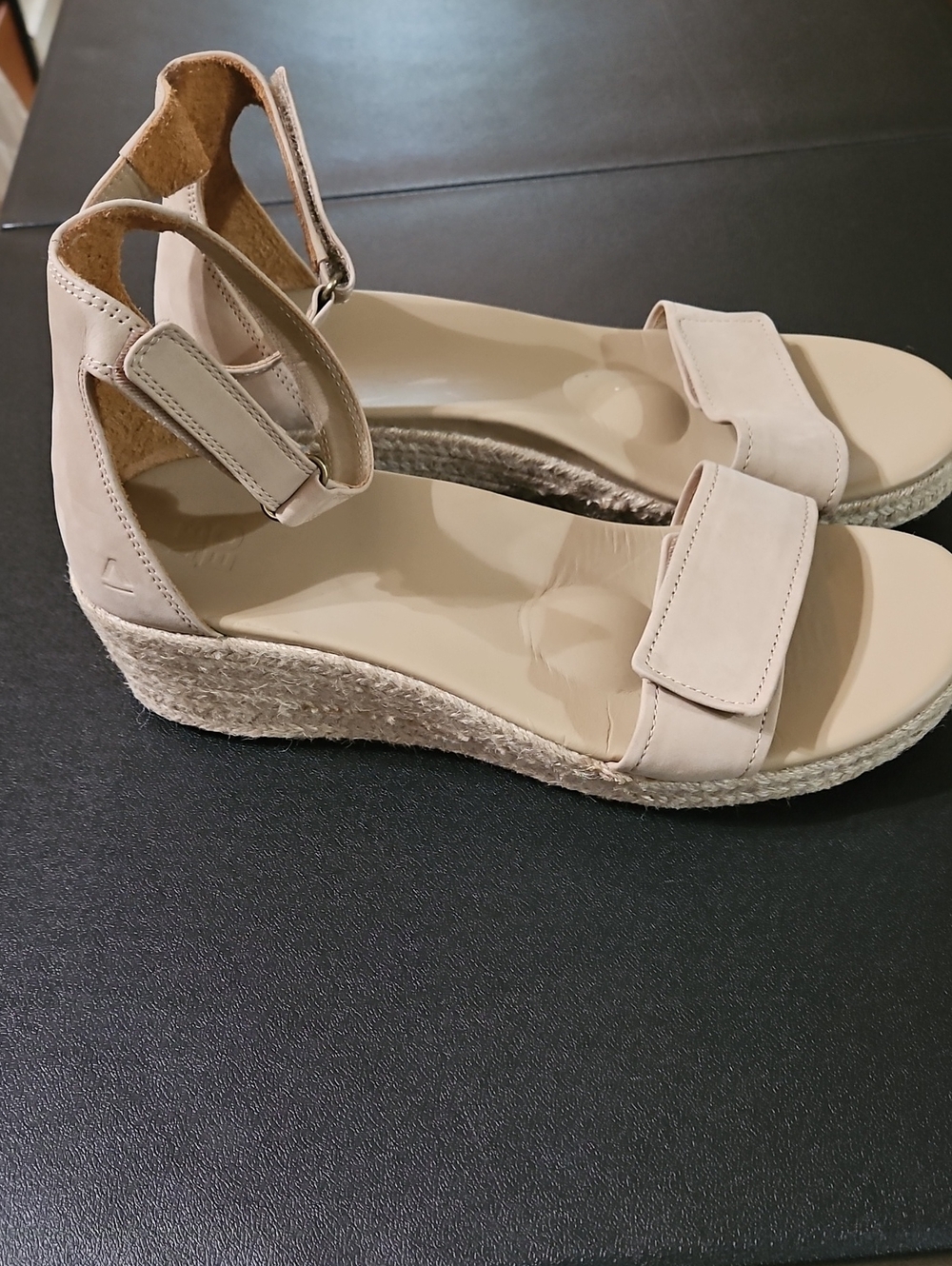ABEO Women’s Espadrille Wedge Sandals in Light Beige - SIZE 10